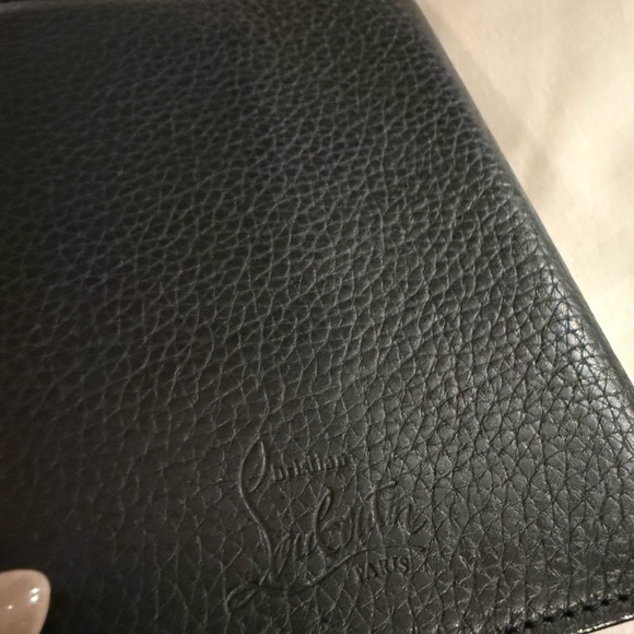 Christian Louboutin Black & Red Leather Passport Cover - Picture 2 of 5